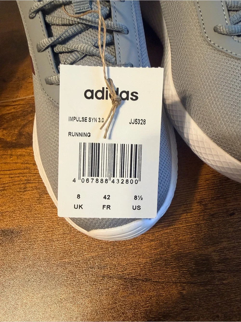 adidas Light Gray Athletic Sneakers with Maroon Stripes Men’s